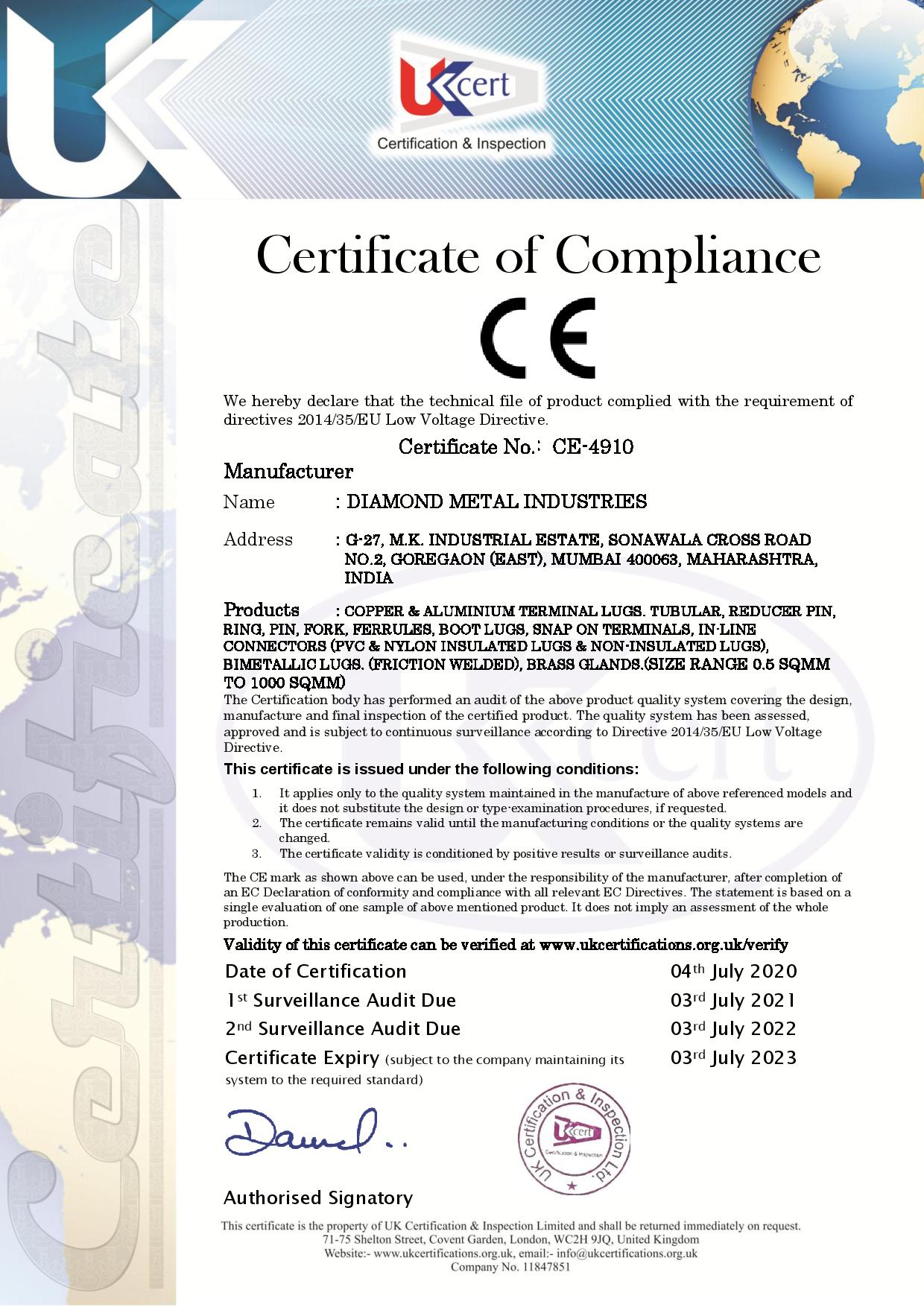 COPPER TUBULAR TERMINALS